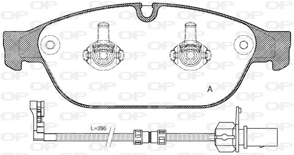 OPEN PARTS Piduriklotsi komplekt,ketaspidur BPA1441.02